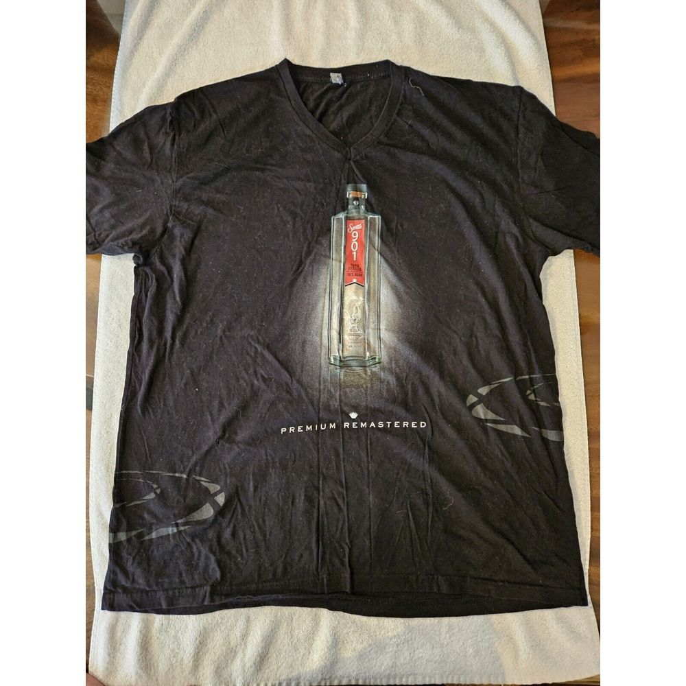 Sauza Tequila Justin Timberlake Graphic T Shirt S Black V‎ Neck 100% Cotton XXL